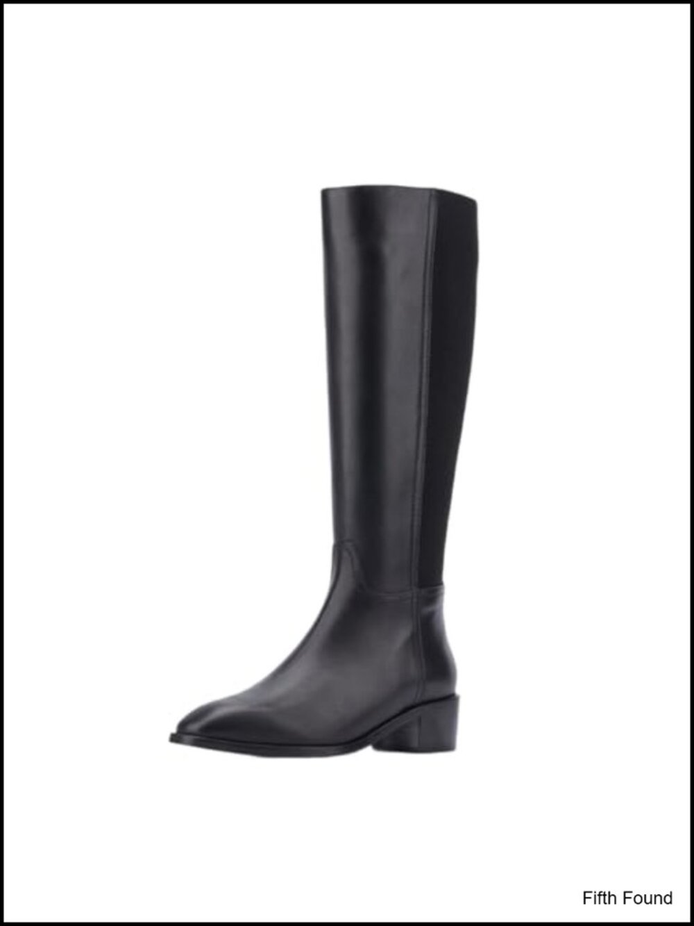 Knee High Equestrian Leather Boots Water Resistant Block Heel